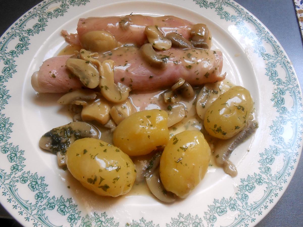 recette JAMBON CHAMPIGNONS SAUCE MADERE