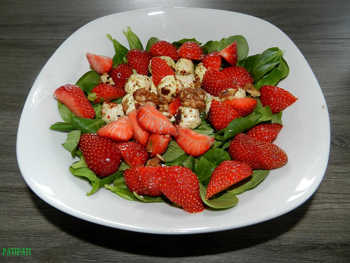 recette Quand les fraises se marient avec la salade