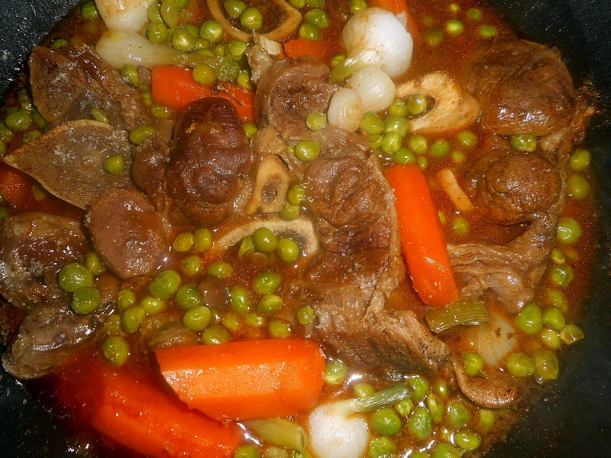 recette Osso bucco aux petits pois primeurs