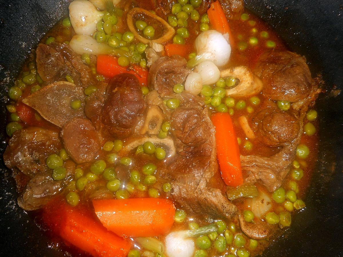 recette Osso bucco aux petits pois primeurs