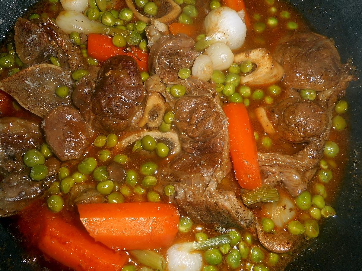 recette Osso bucco aux petits pois primeurs