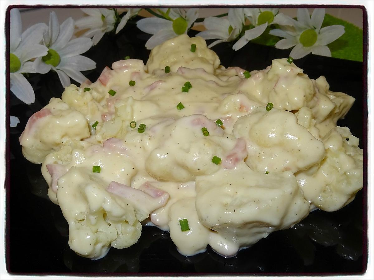 recette Chou fleur à la béchamel et à la crème de camembert