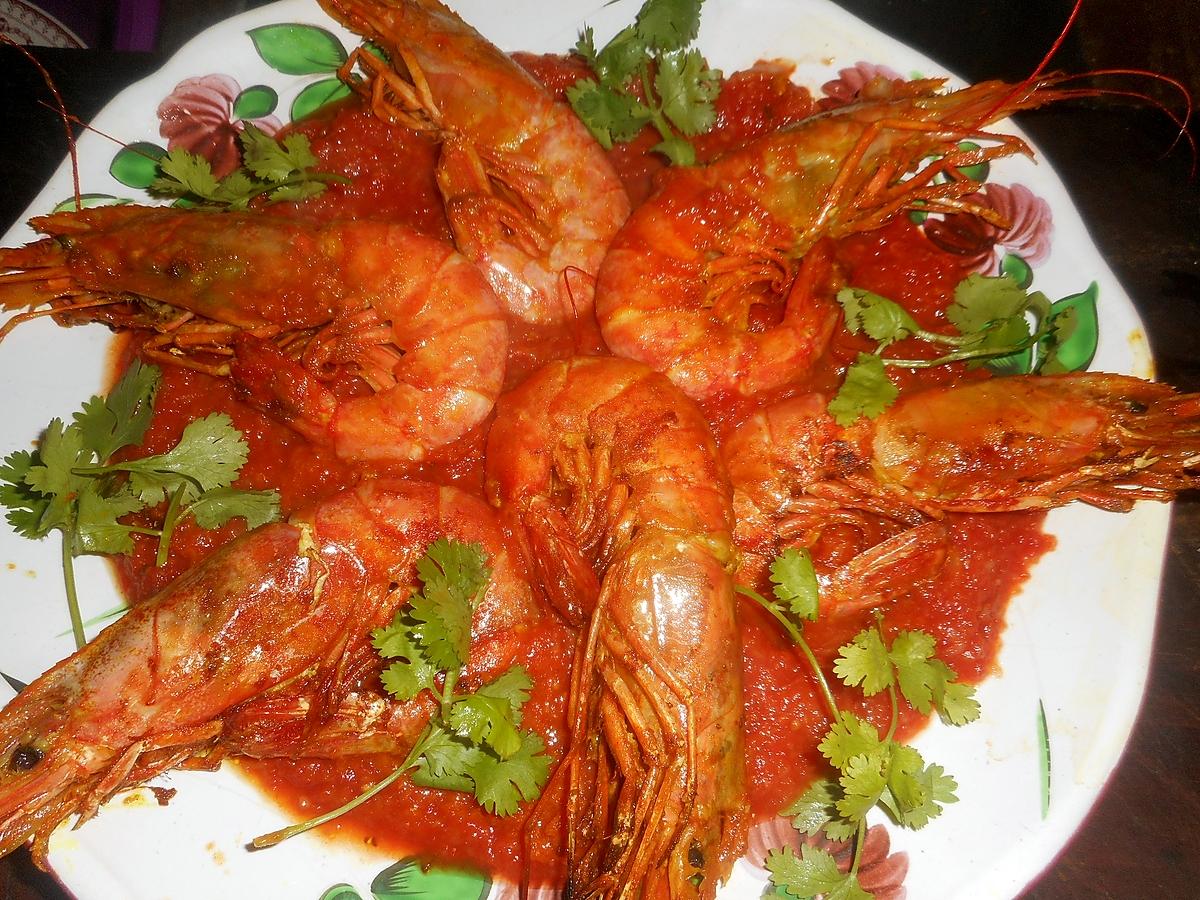 recette Rougail de gambas