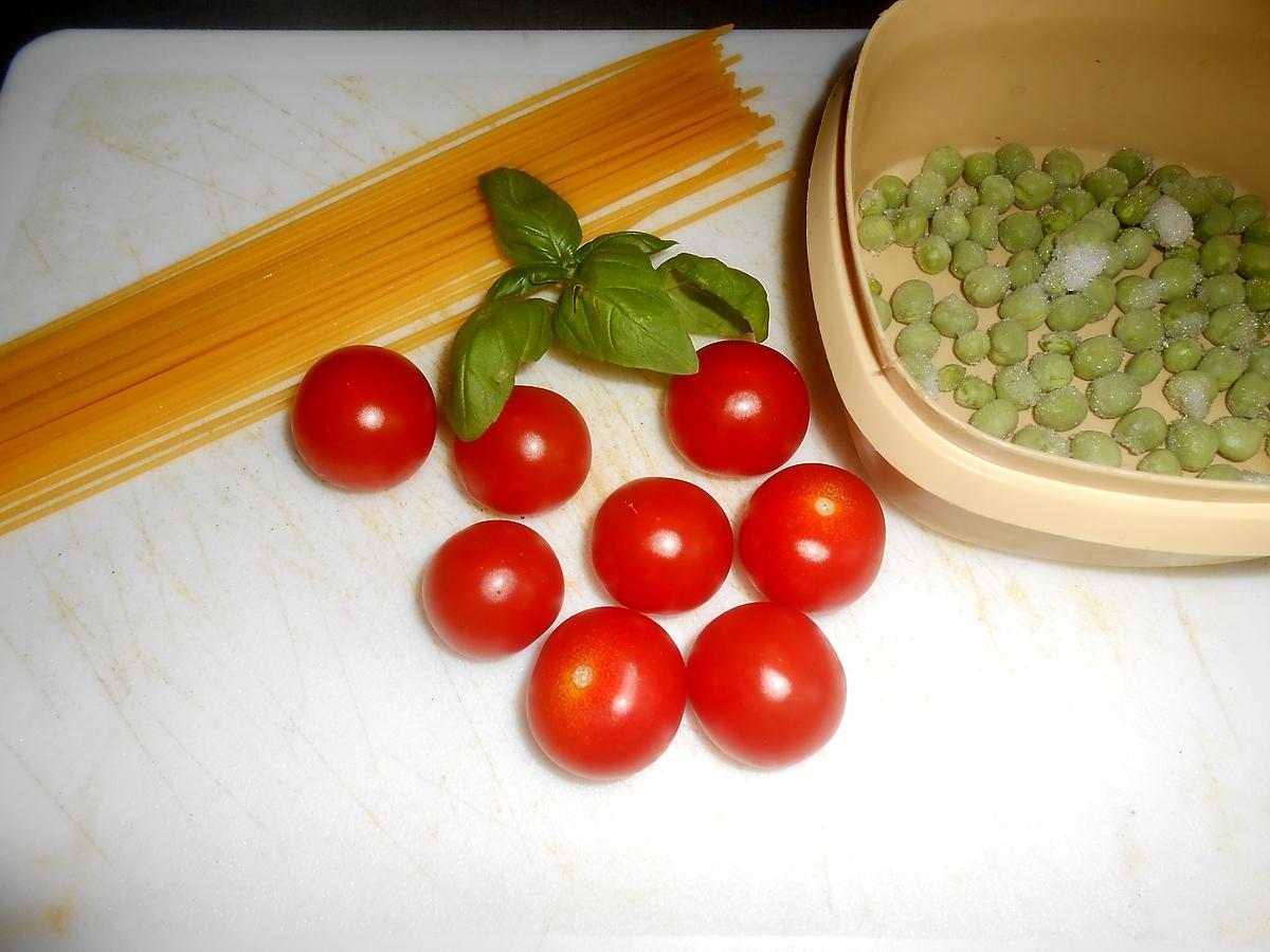 recette SPAGHETTI AUX COULEURS ITALIENNES