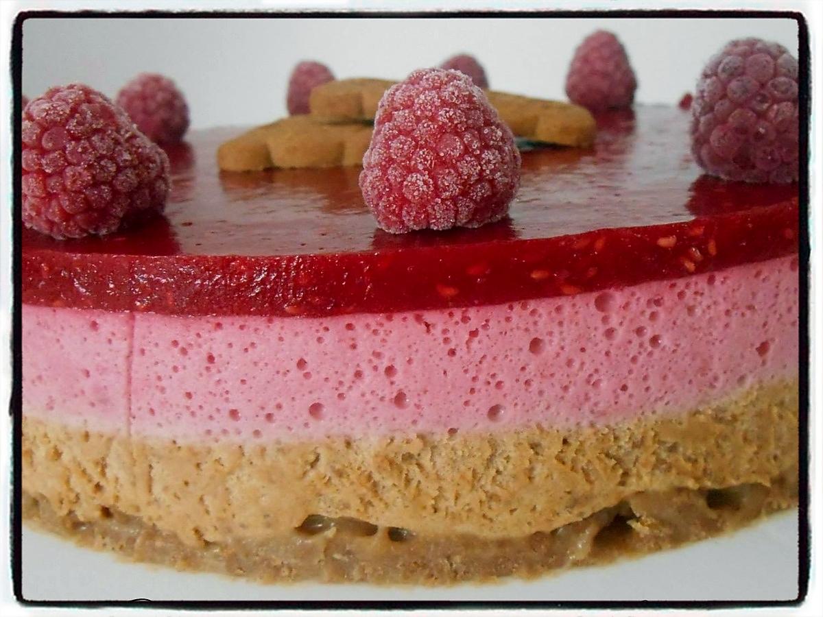 recette Bavarois framboise spéculoos