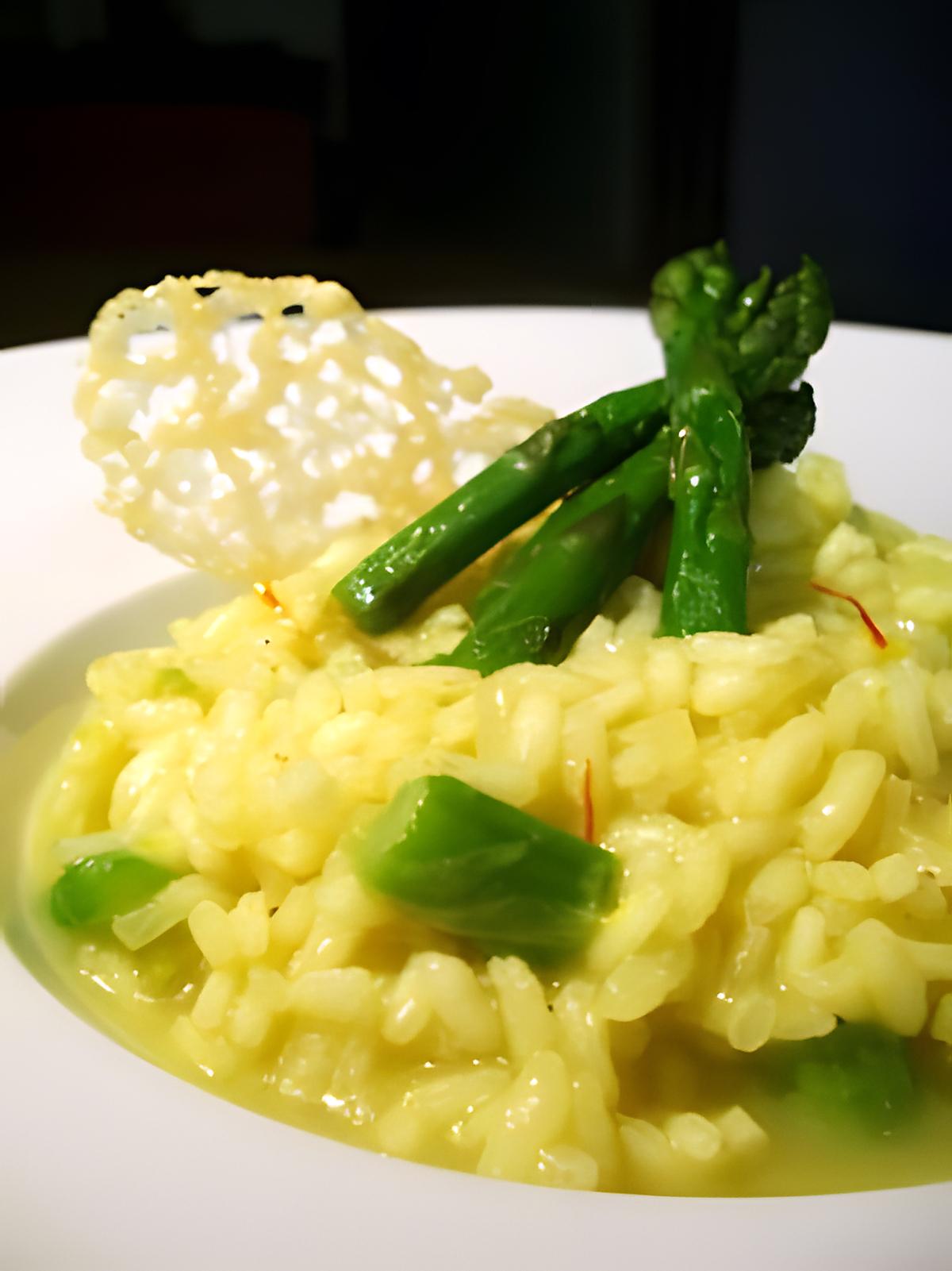 recette Risotto au safran et asperges... ou risotto milanaise au safran