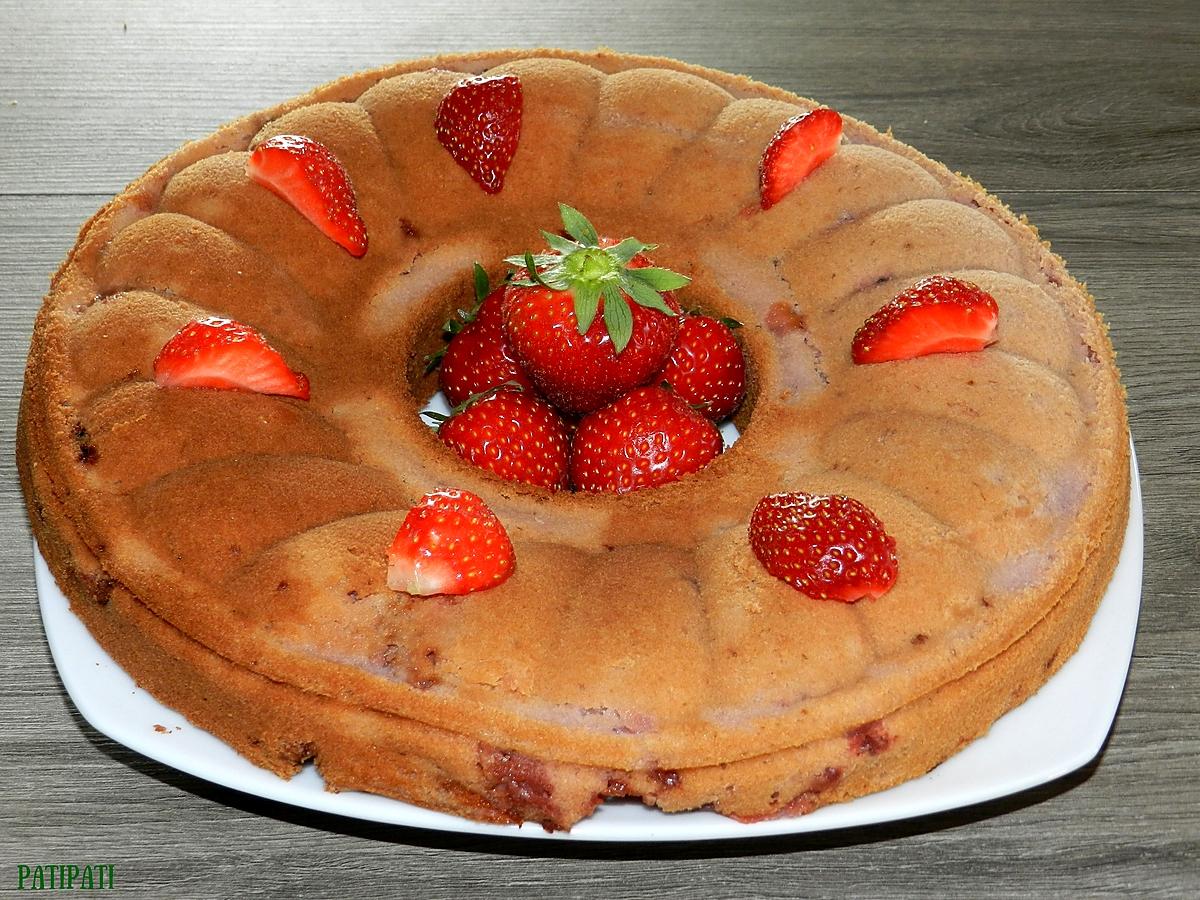 recette Gâteau au mascarpone et à la confiture aux fraises