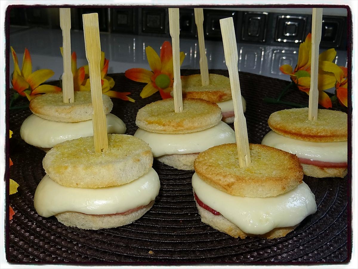 recette Minis croques jambon babybel