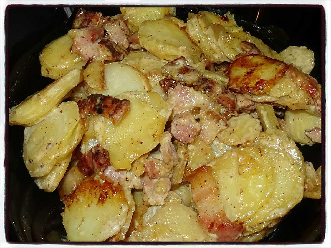 Recette de Pommes de terre sautées à la crème