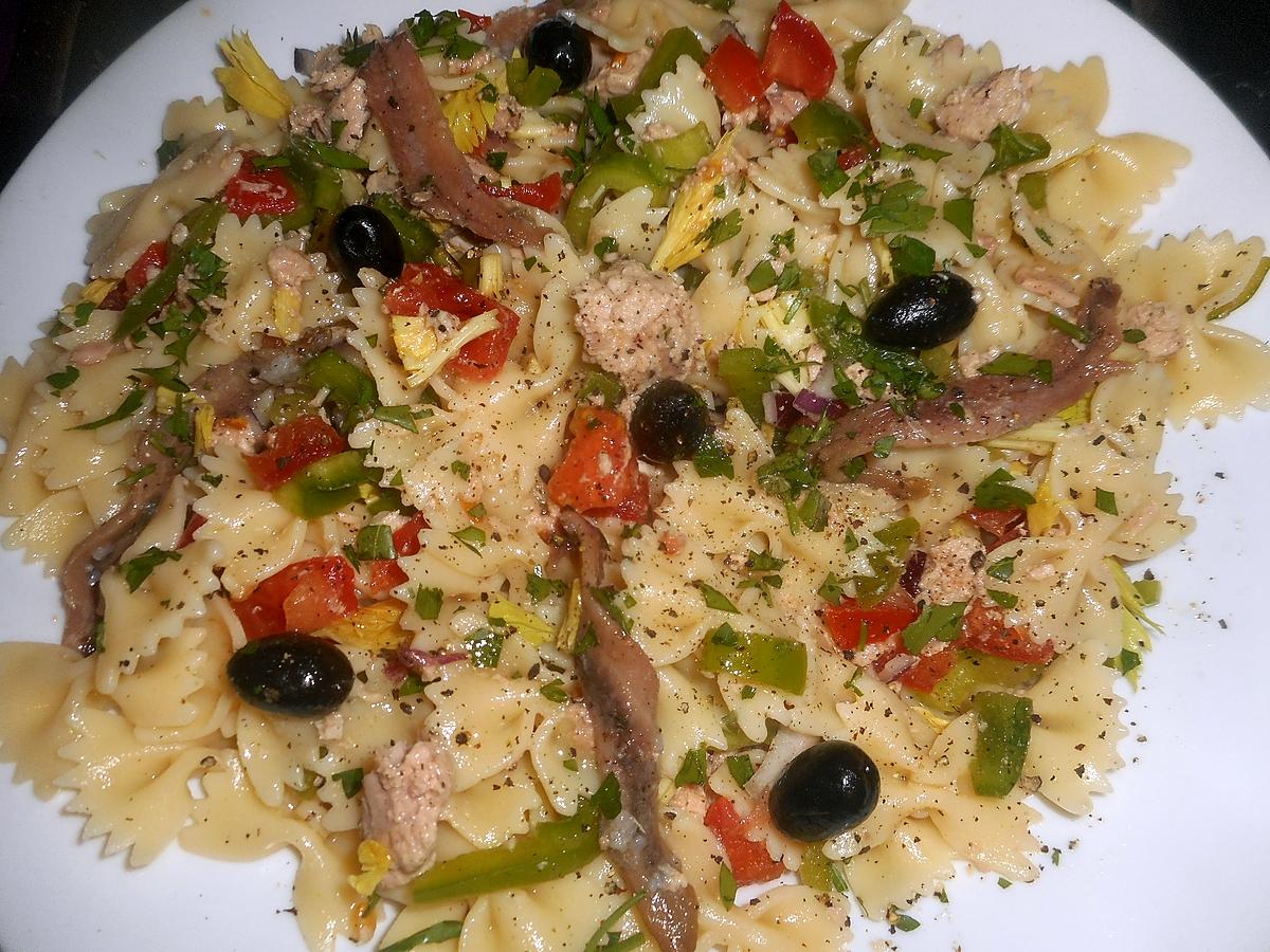 recette Salade de farfalle à la niçoise