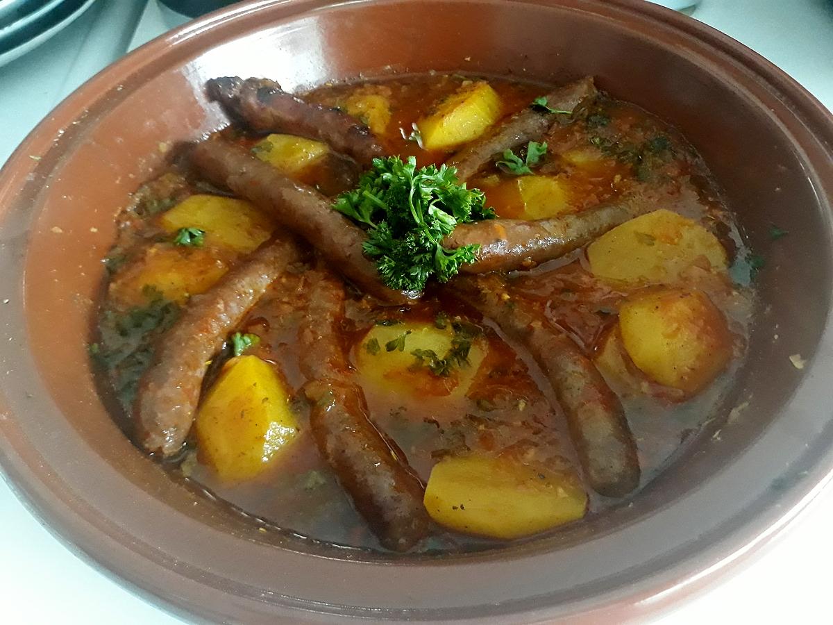 recette TAJINE DE MERGUEZ