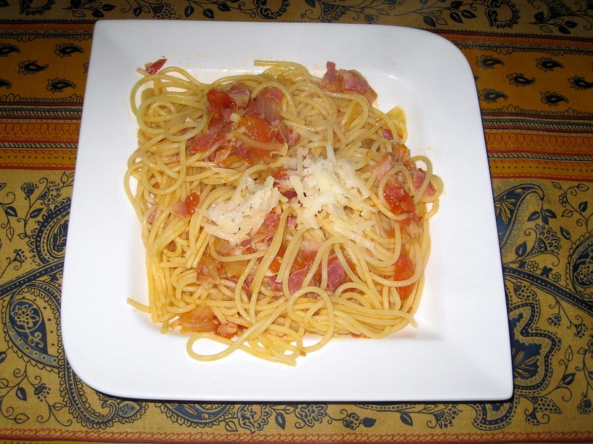 recette Spaghettis all'amatriciana