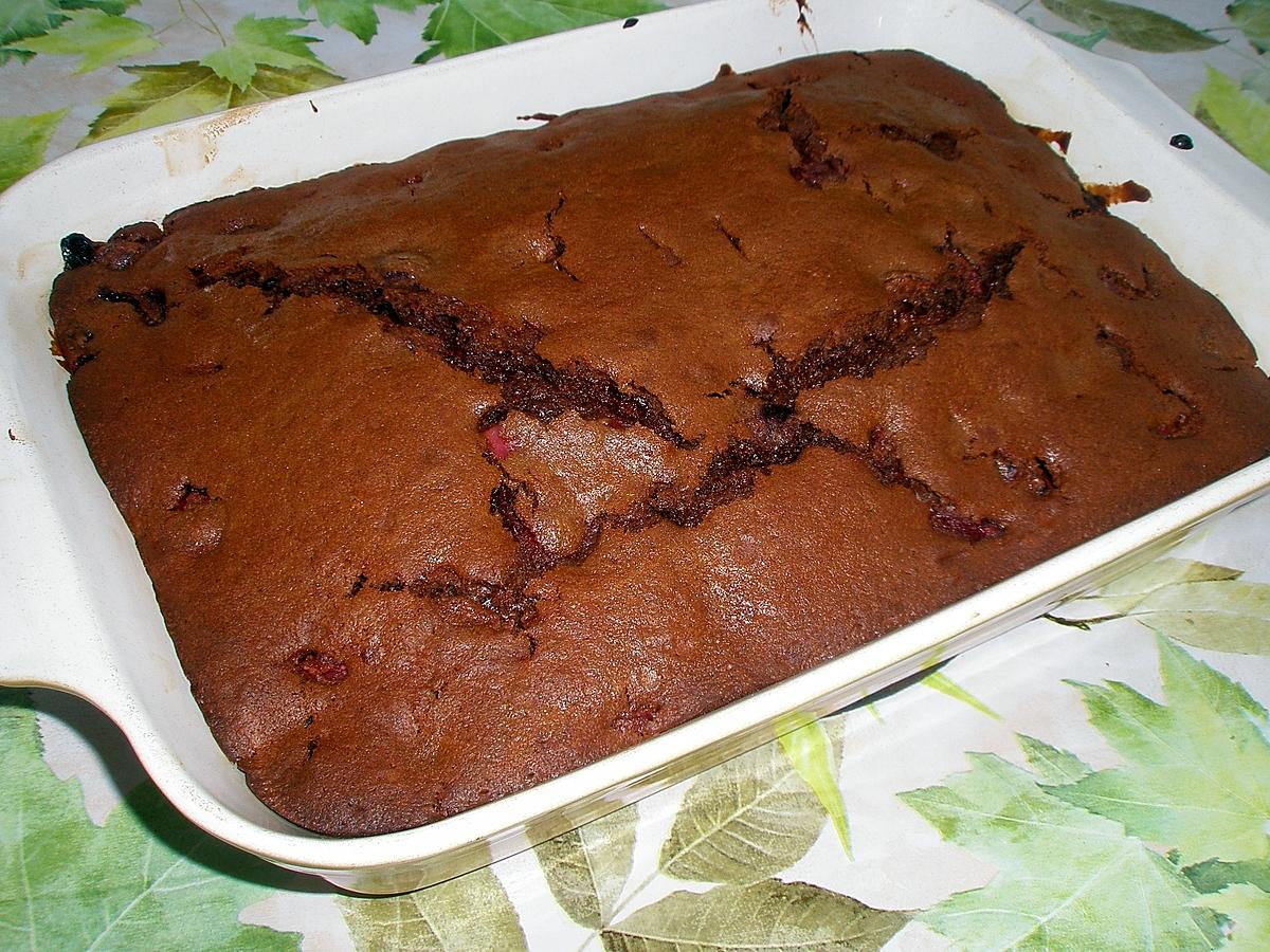 recette Brownie au chocolat et cerises Amaretto de Carmen