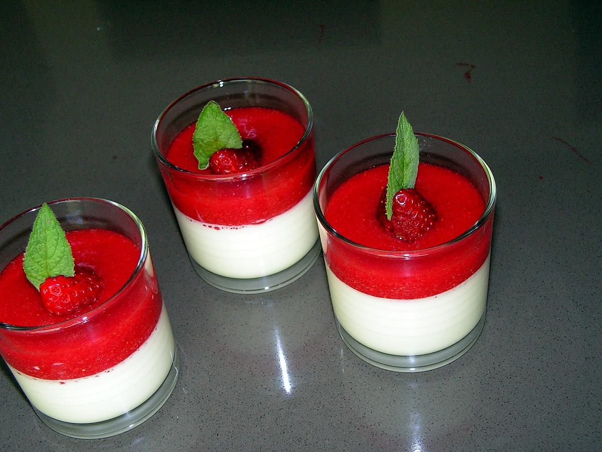 recette Panna cotta à la fraise