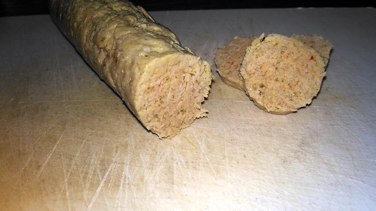 recette SAUCISSON DE COQ ESTRAGON