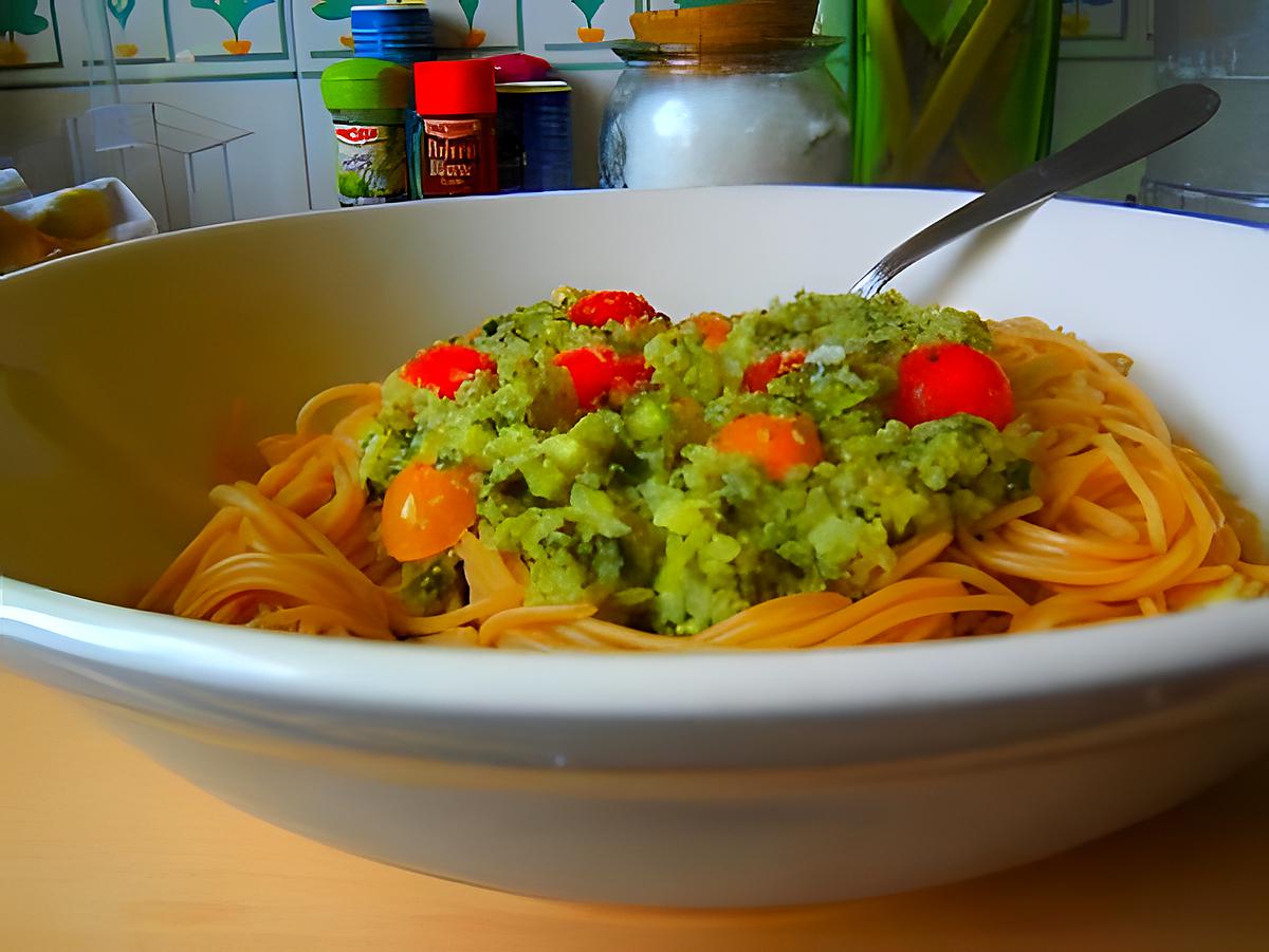 recette Pesto Catch Kilos à l'émulsion de courgettes