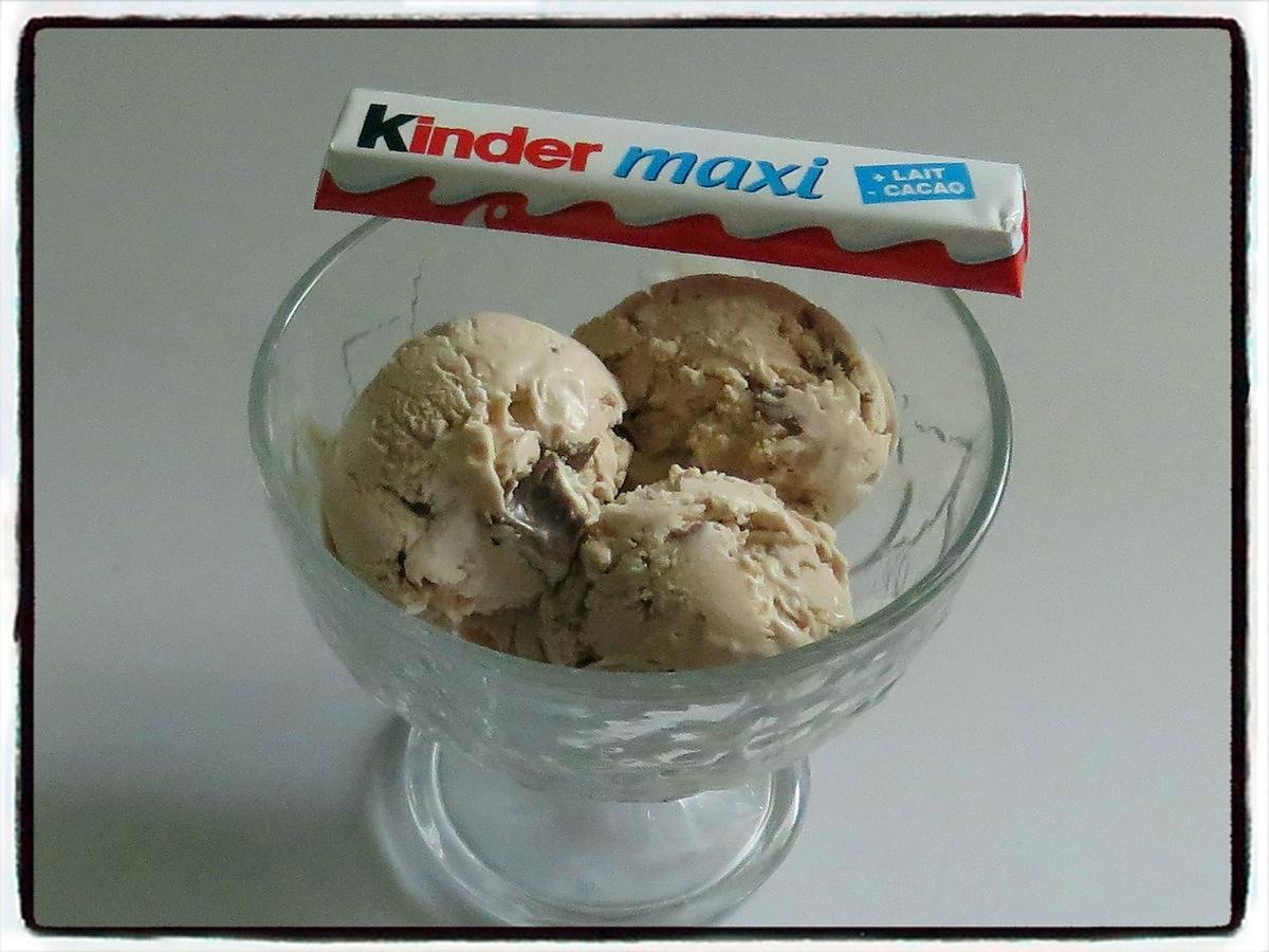 recette Glace au kinder maxi