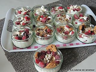 recette Verrines mascarpone framboises et biscuits