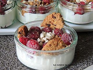 recette Verrines mascarpone framboises et biscuits