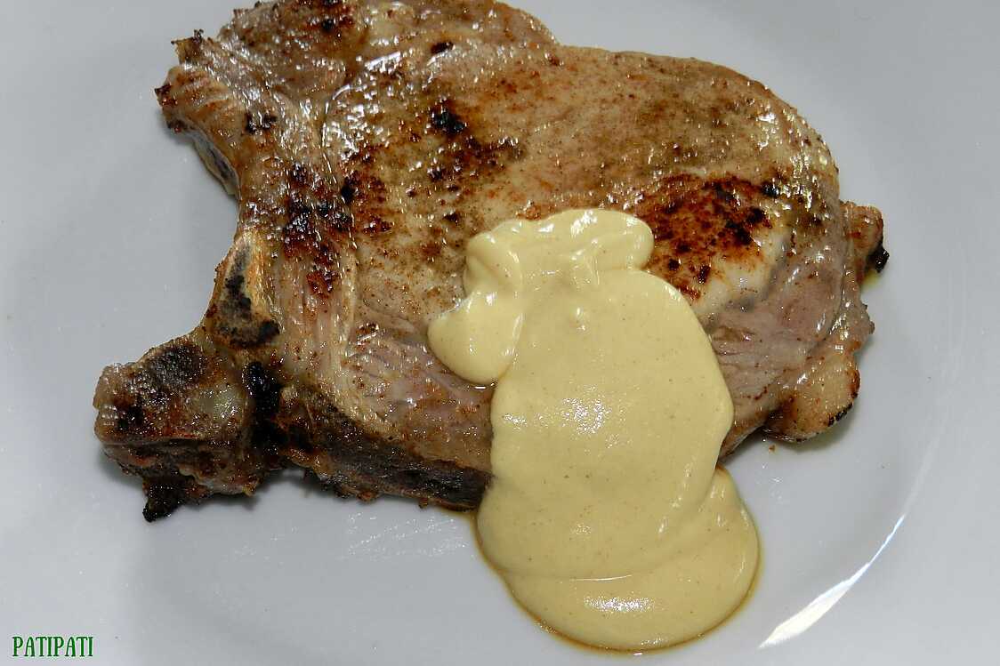 Recette de Côte de porc sauce mascarpone-moutarde