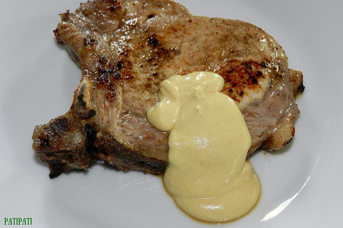 recette Côte de porc sauce mascarpone-moutarde