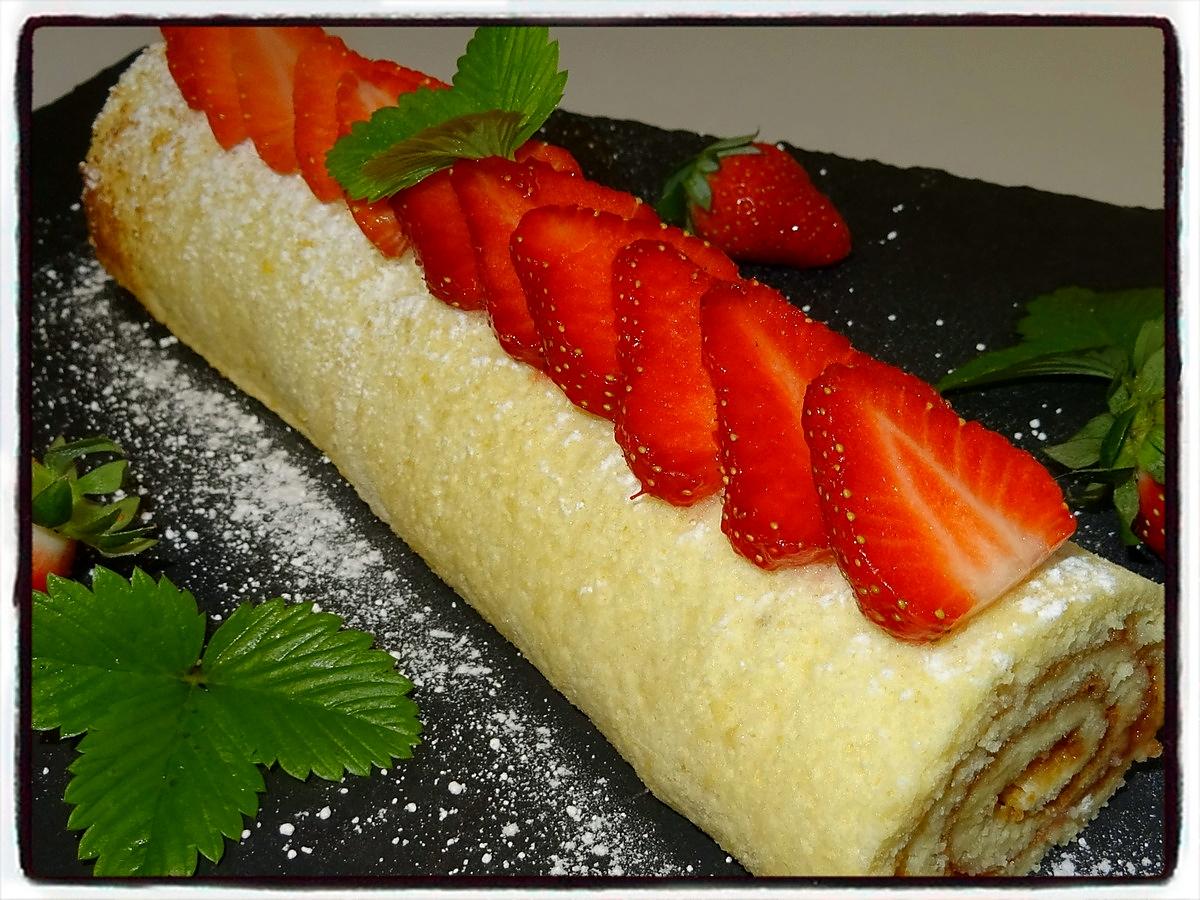 recette Gâteau roulé à la fraise