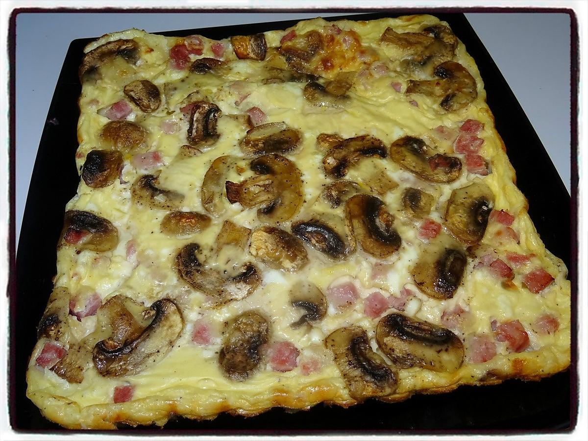 recette Quiche sans pâte aux champignons