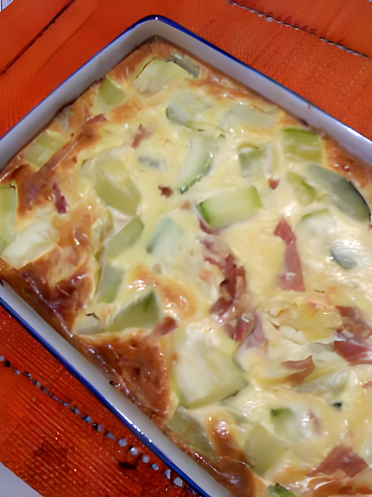 recette FLAN DE COURGETTE ET JAMBON