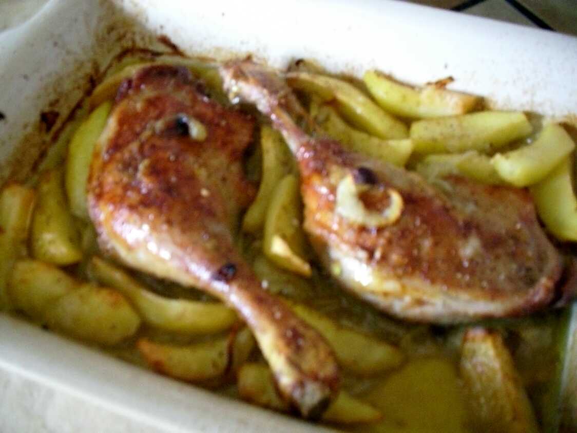 Recette de Cuisses de canard et Pommes de terre fondantes