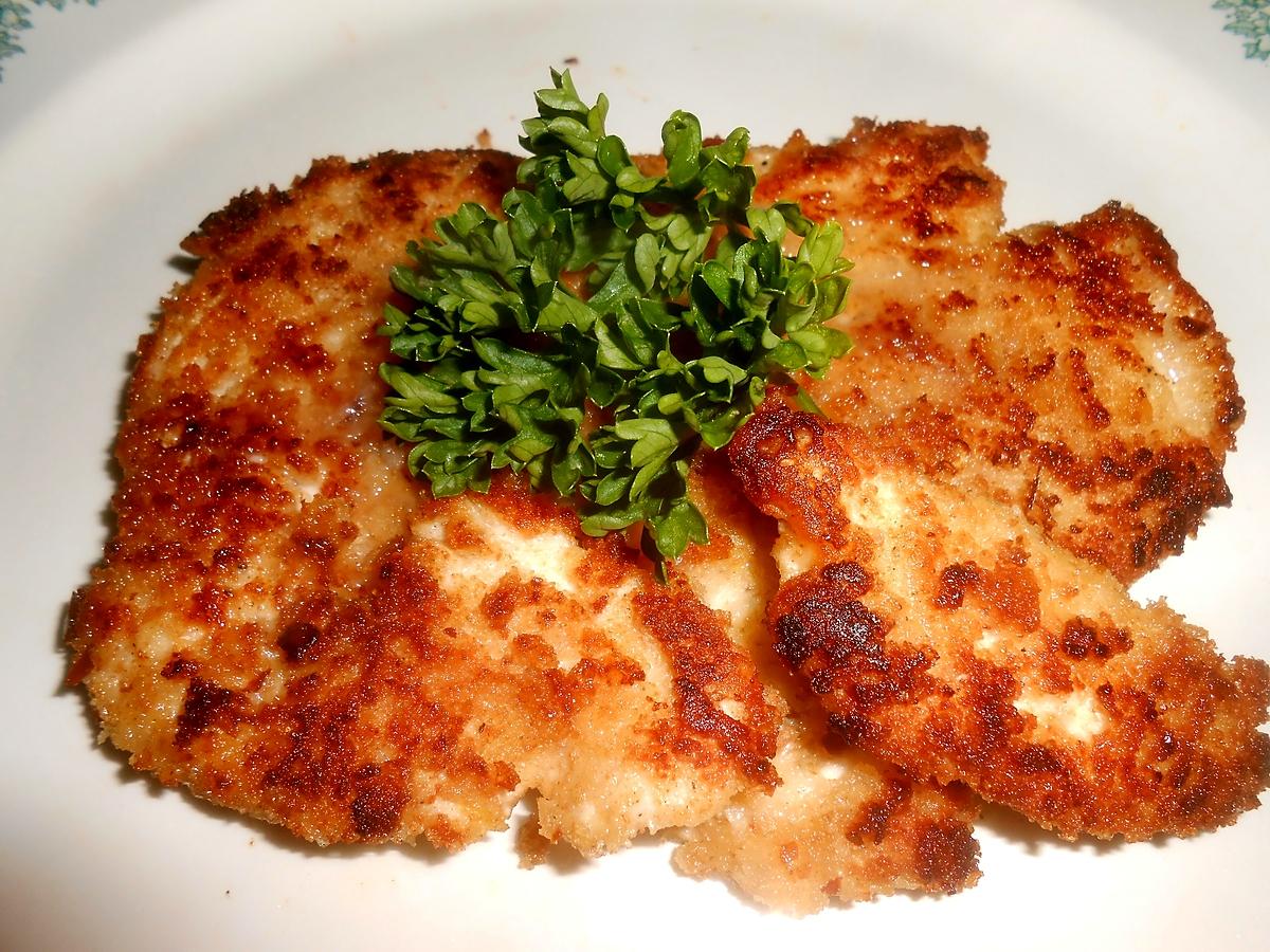 recette ESCALOPES DE POULET PANEES AU CITRON