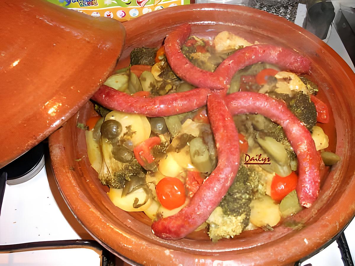 recette Tajine de Brocolis et merguez