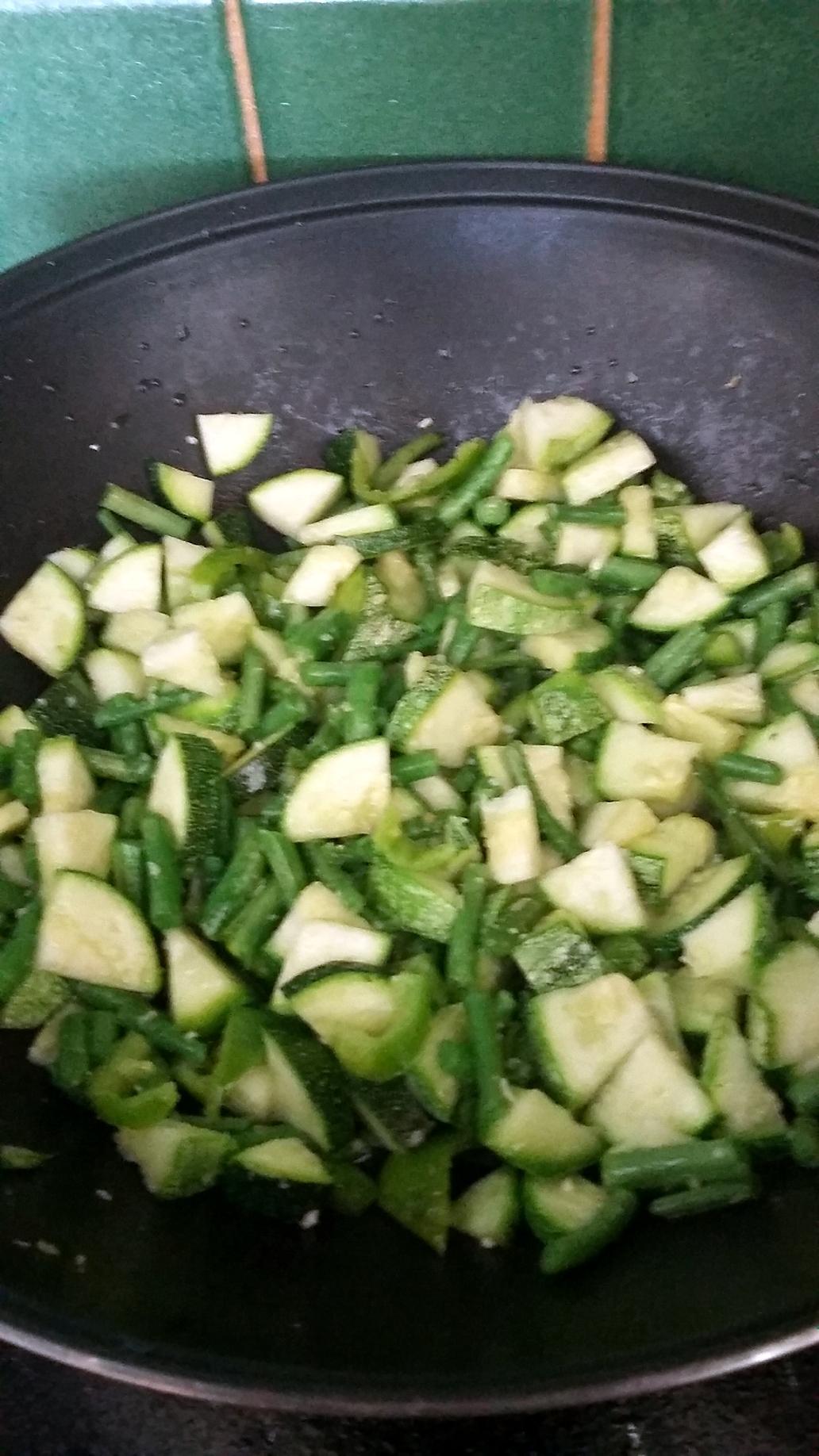 recette Poêlée aux légumes verts du jardin