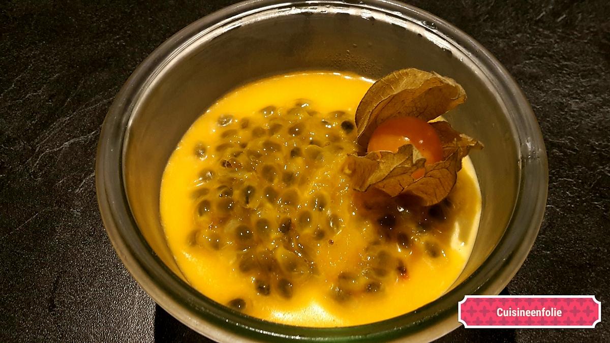 recette Panna cotta vanille fruit de la passion