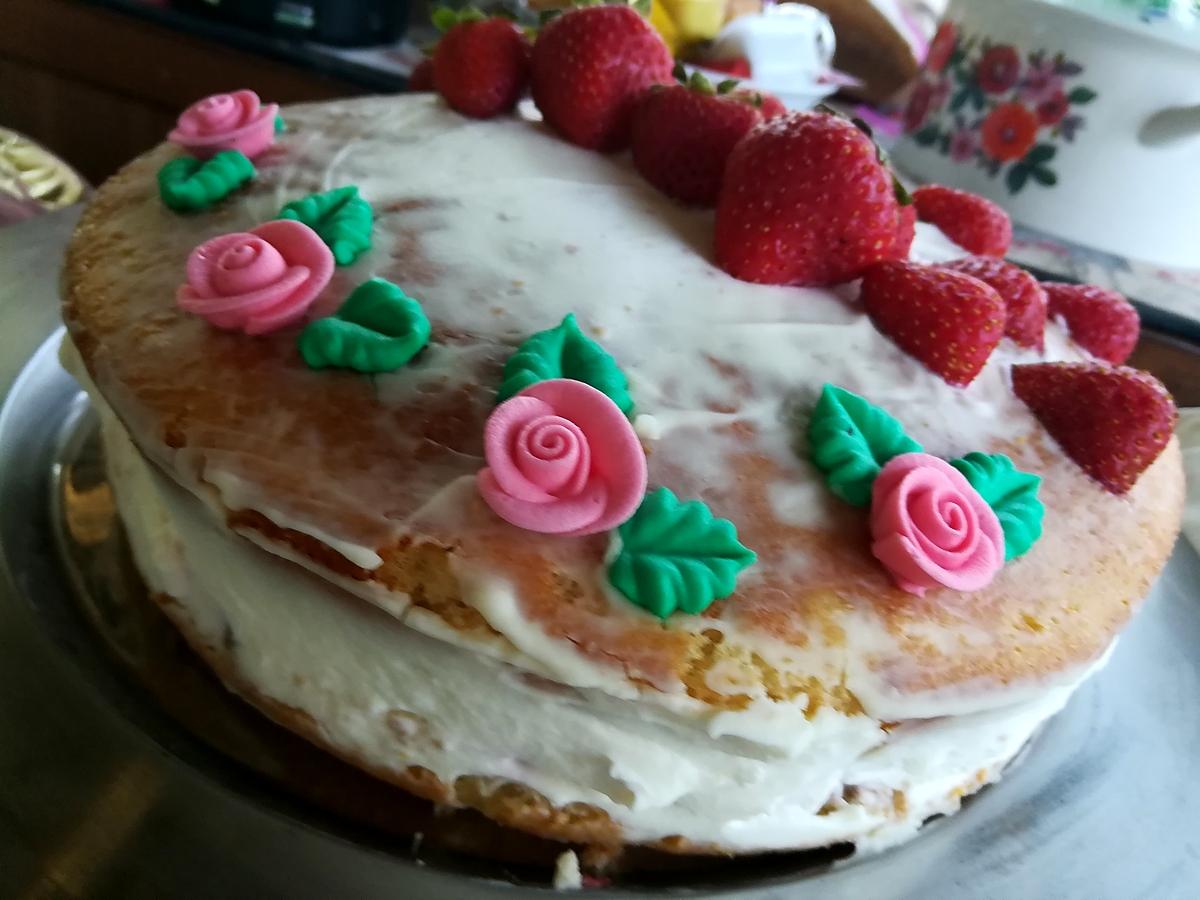 recette Naked cake mascarpone fraise