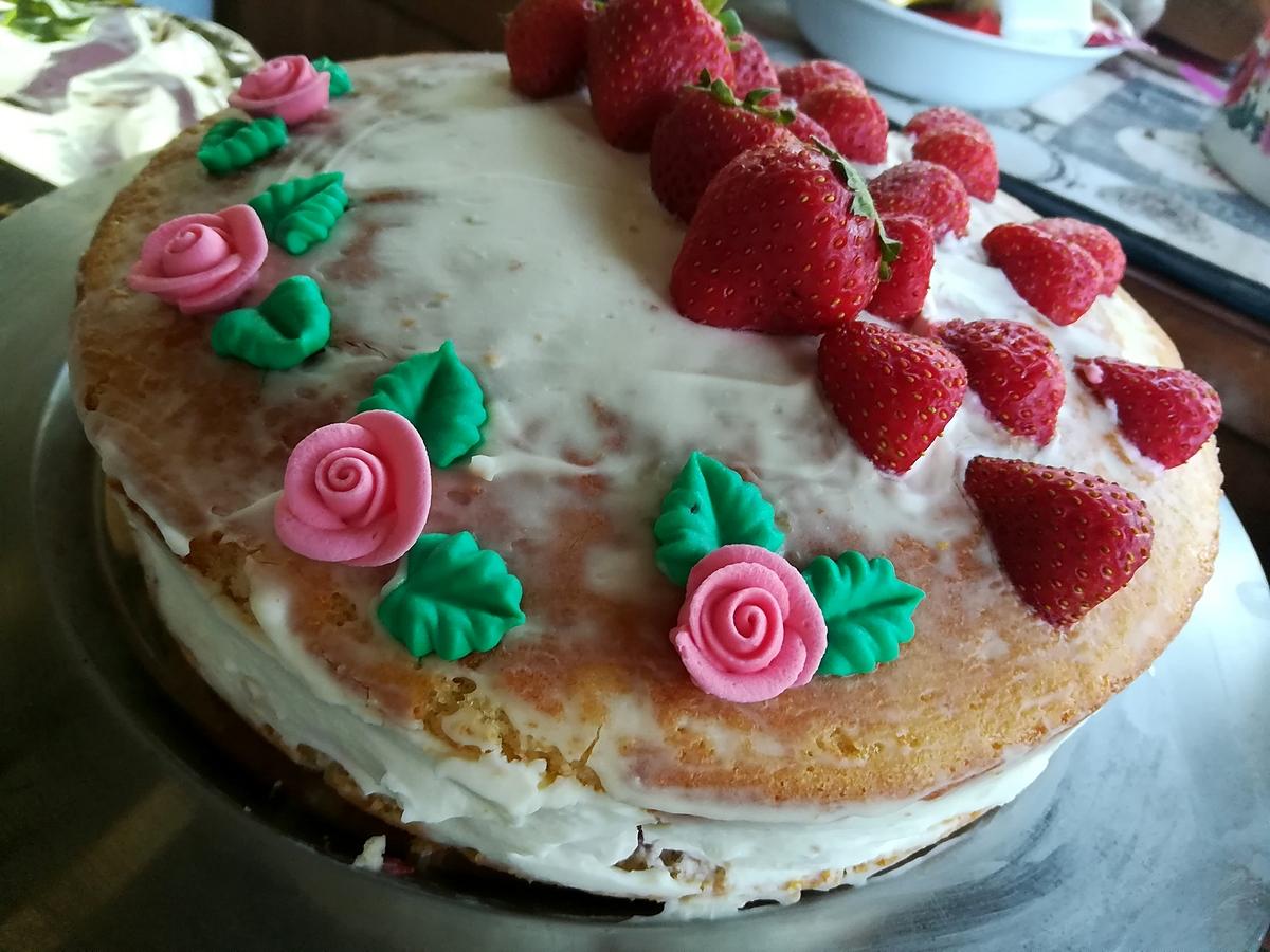 recette Naked cake mascarpone fraise
