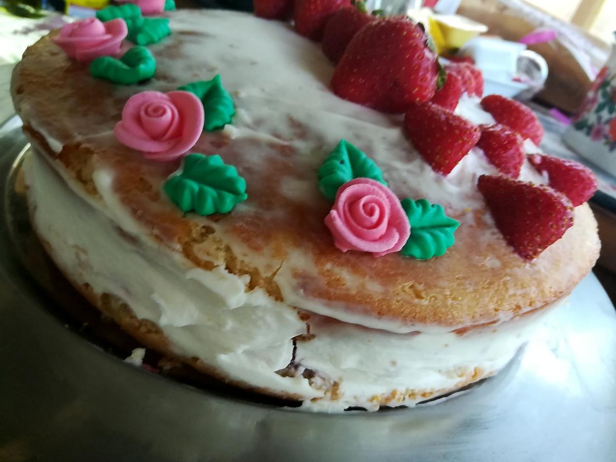 recette Naked cake mascarpone fraise