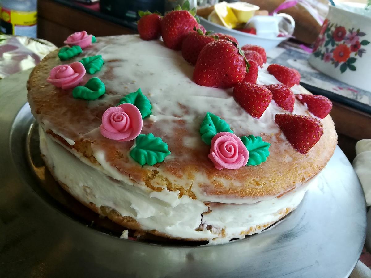 recette Naked cake mascarpone fraise