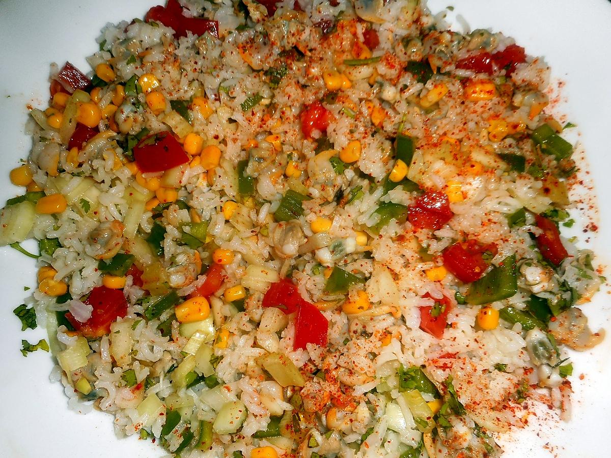 recette Salade de riz aux coques