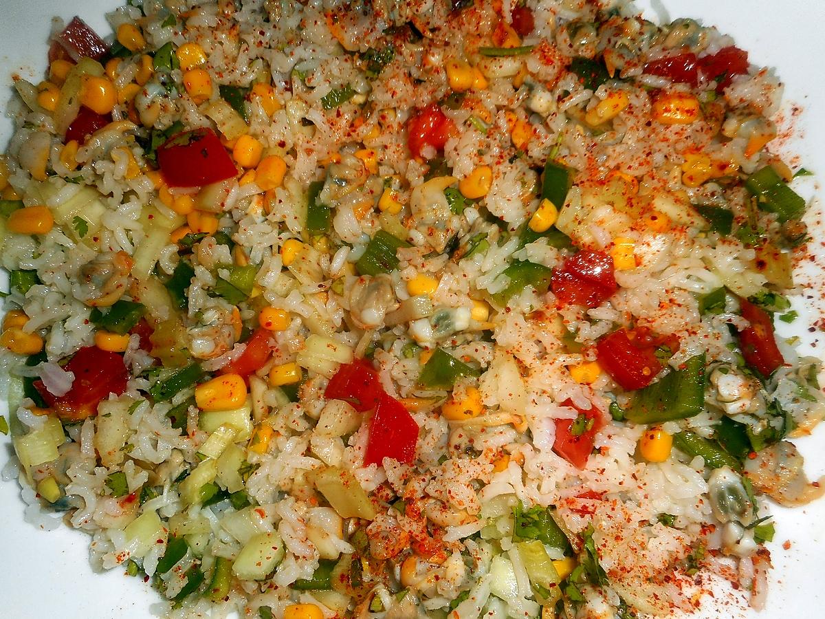 recette Salade de riz aux coques