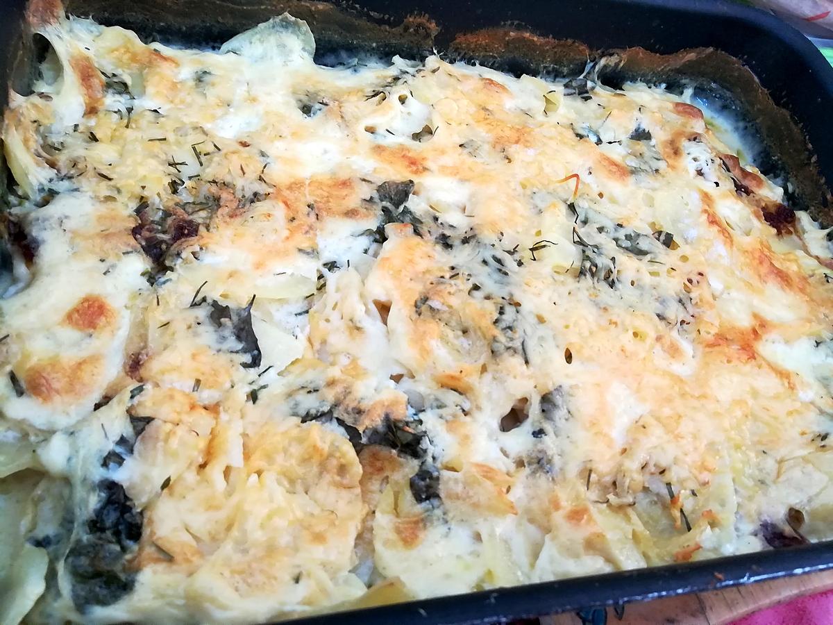 recette Gratin dauphinois au basilic