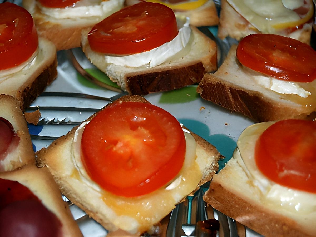 recette Tartine de tomates chèvre et miel