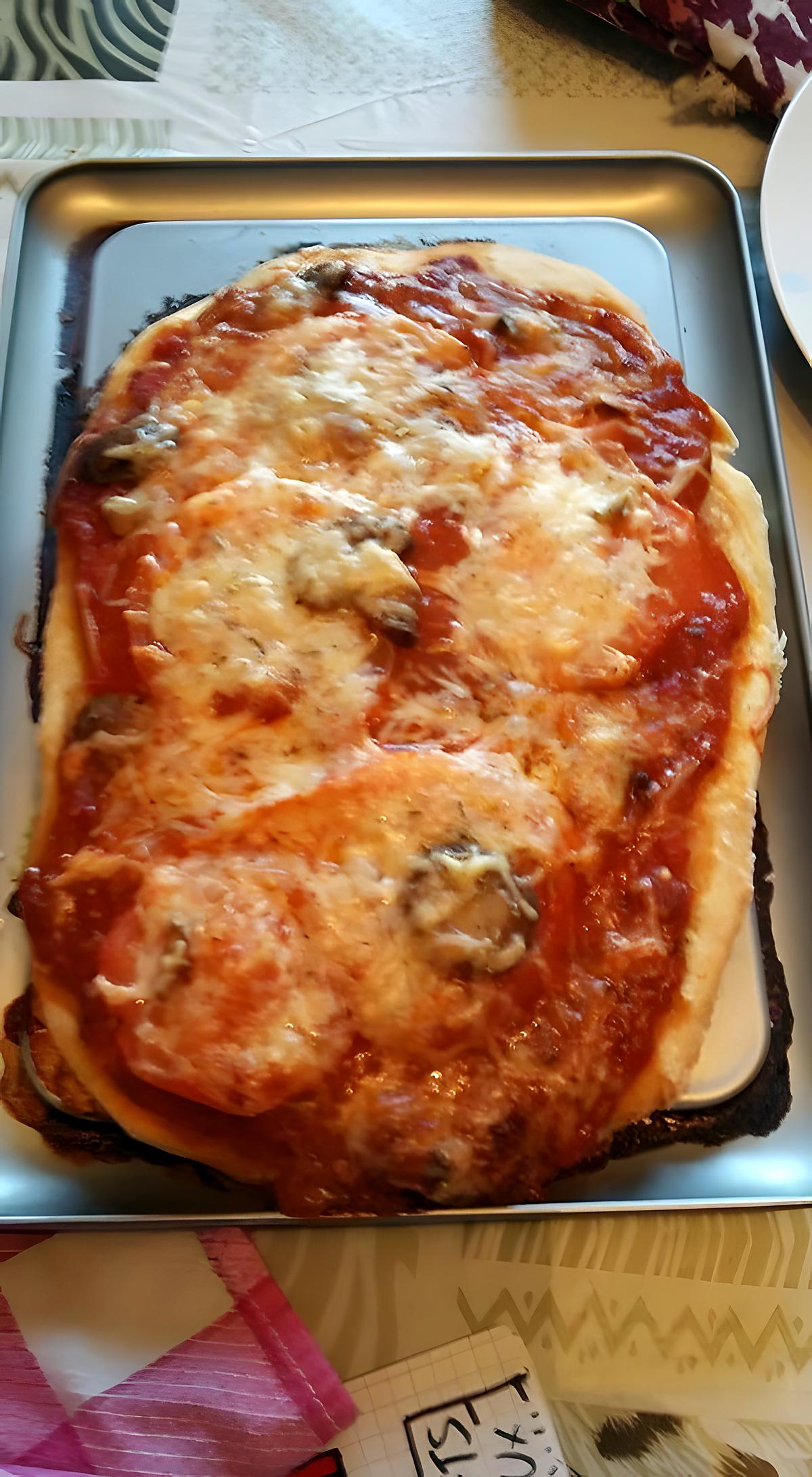 recette Pizza aux tomates / champignons / fromage