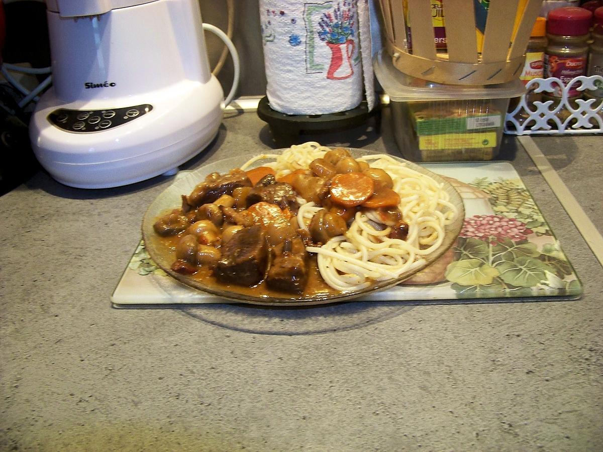 recette Coeur de veau aux morilles et aux cépes façon bourguignon