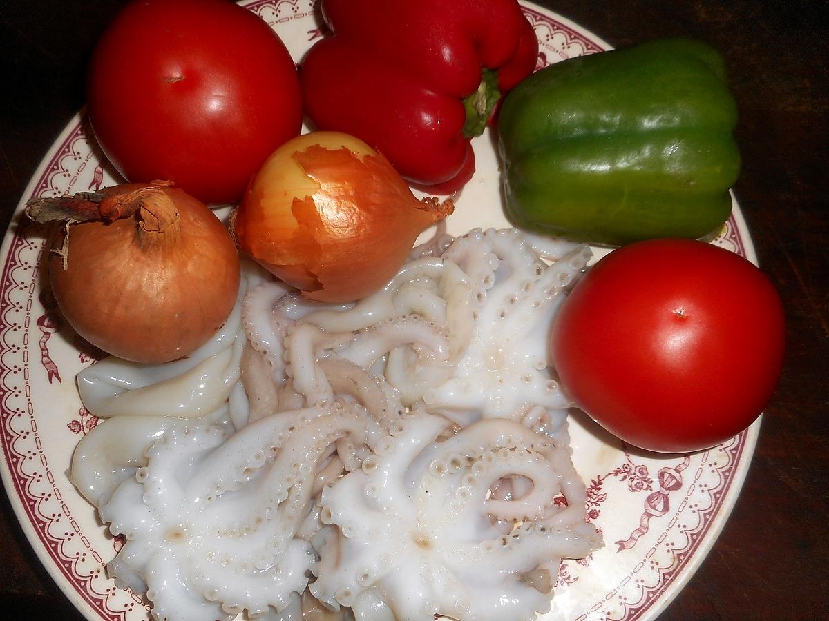 recette Salade de petits poulpes concassé de poivrons