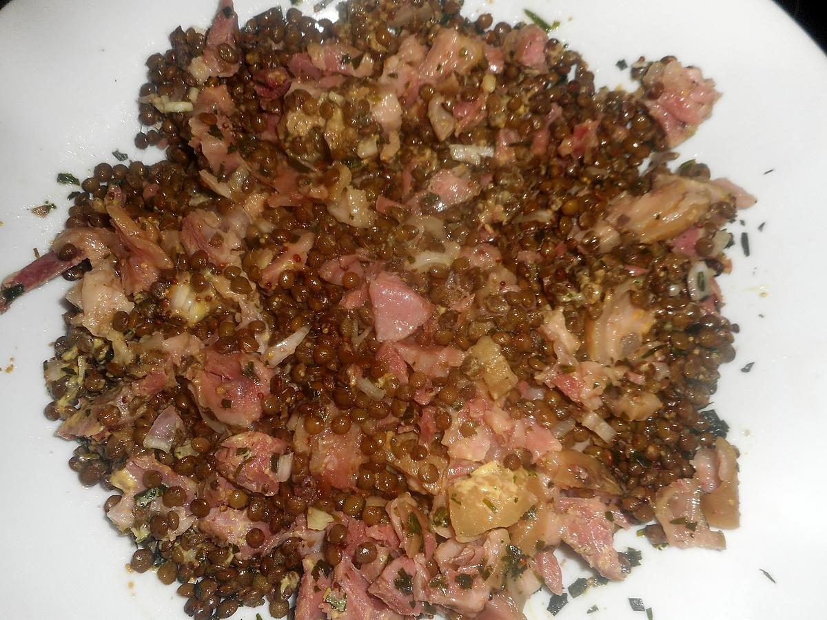 recette Salade de lentilles au jarret de porc demi sel