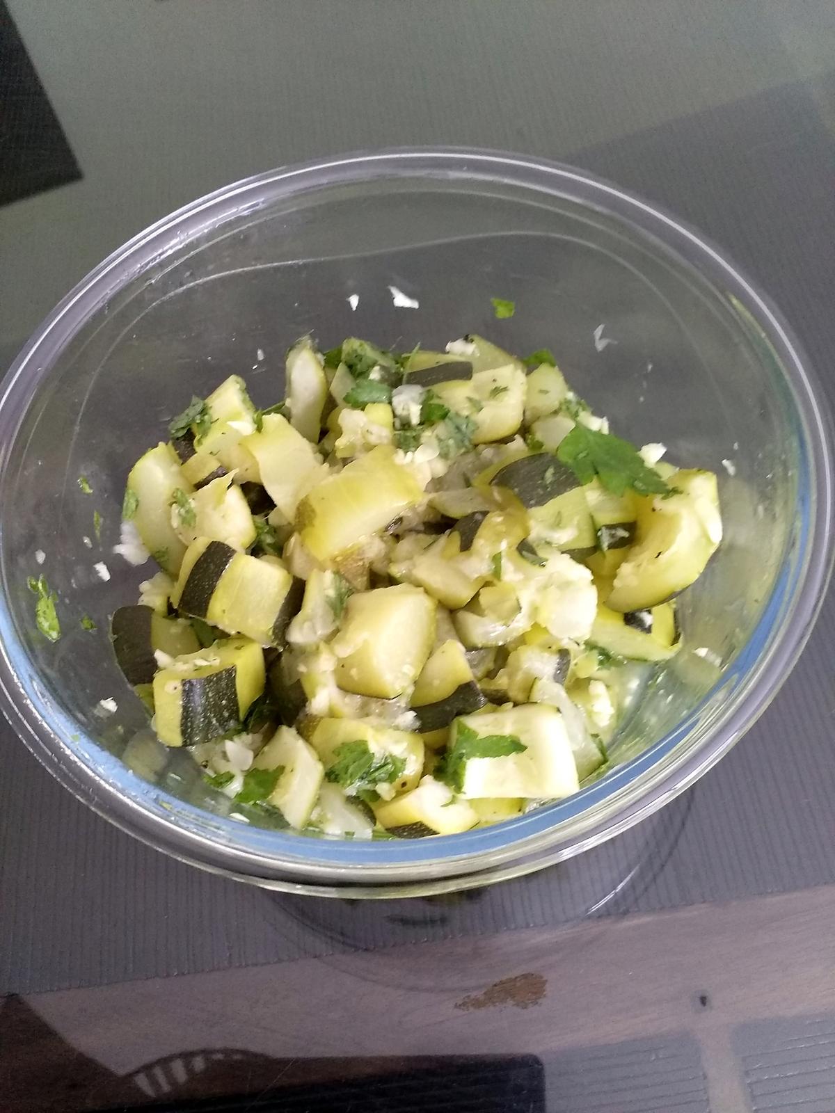 recette Salade de courgettes ail persil