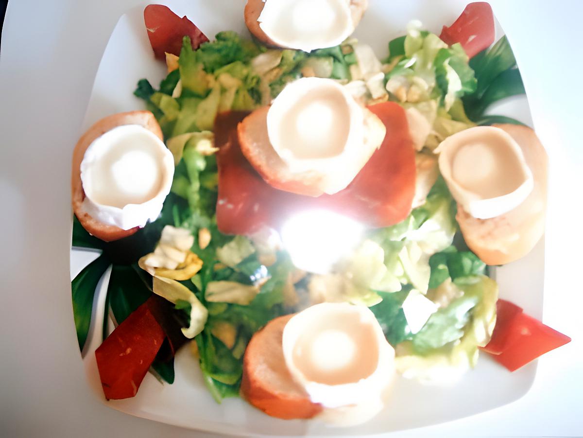 recette salade de chévre et à la viande grison