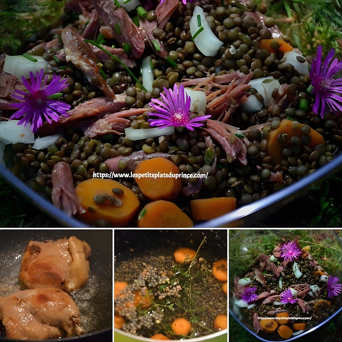 recette Salade de lentilles au confit de canard