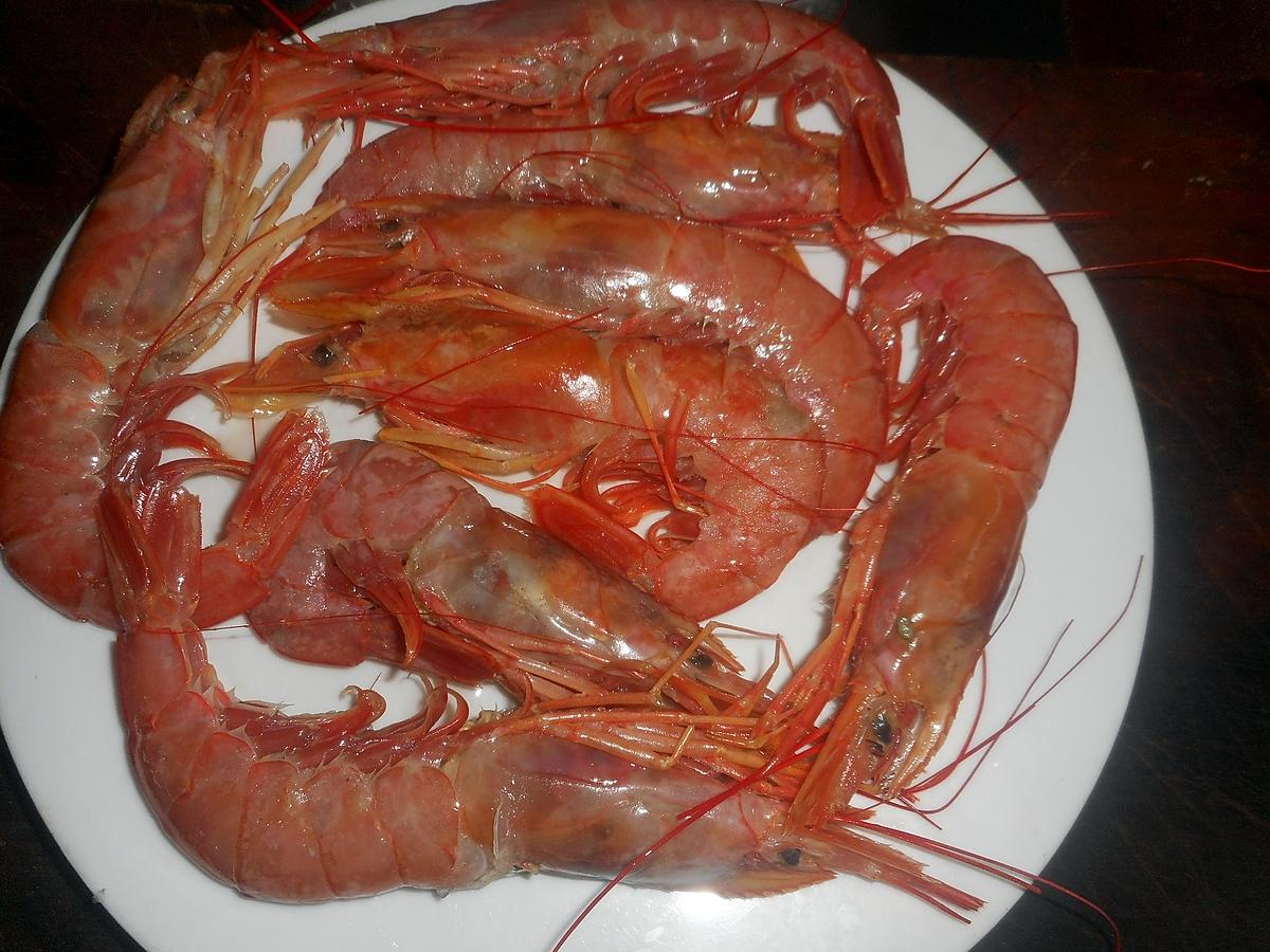 recette Gambas aux poivrons