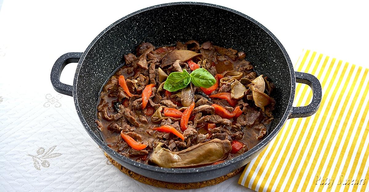 recette Emincé de Boeuf aux Poivrons